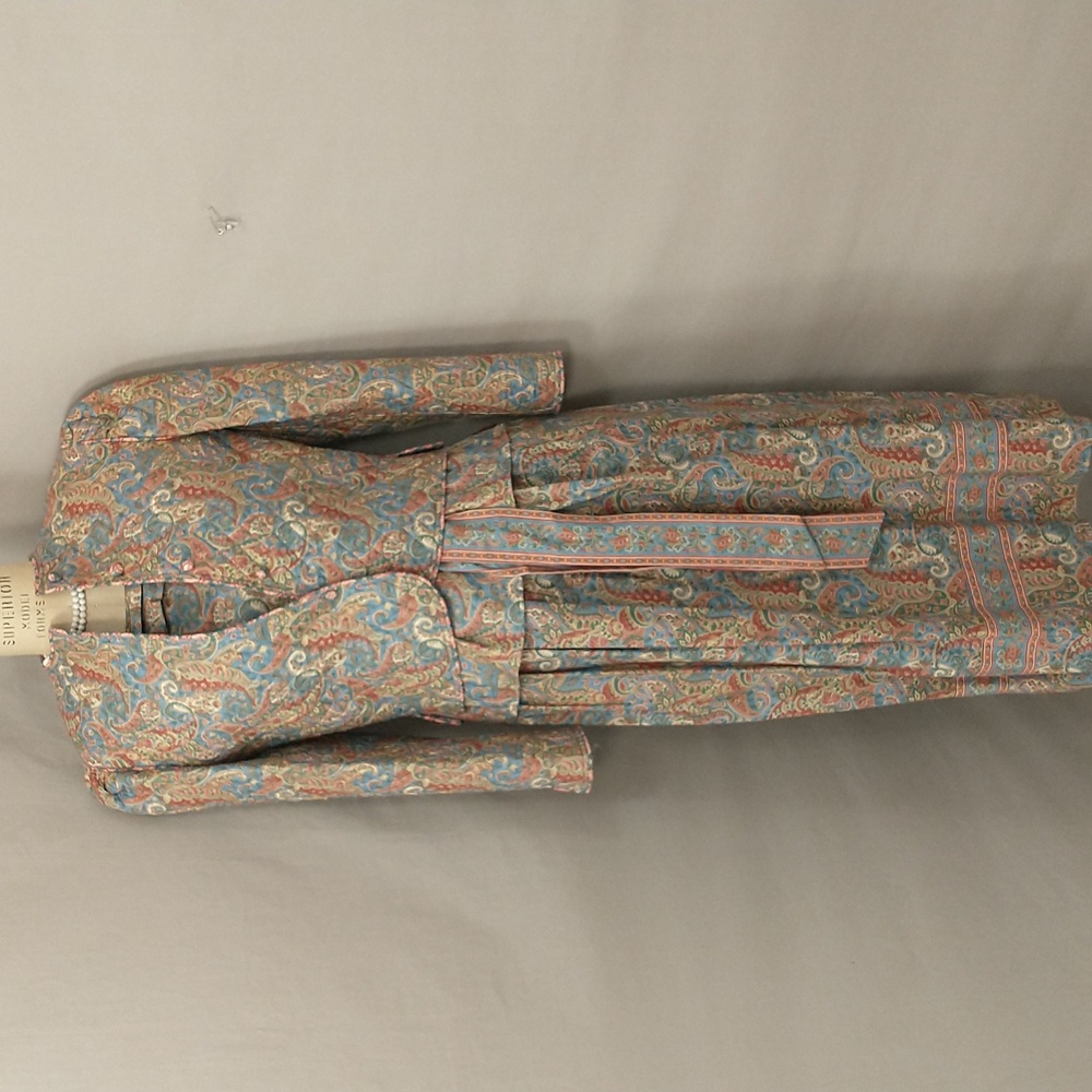 Rare Vera Bradley Cotton Paisley Skirt Set 4 pc Jacket Top Sash Long Skirt USA